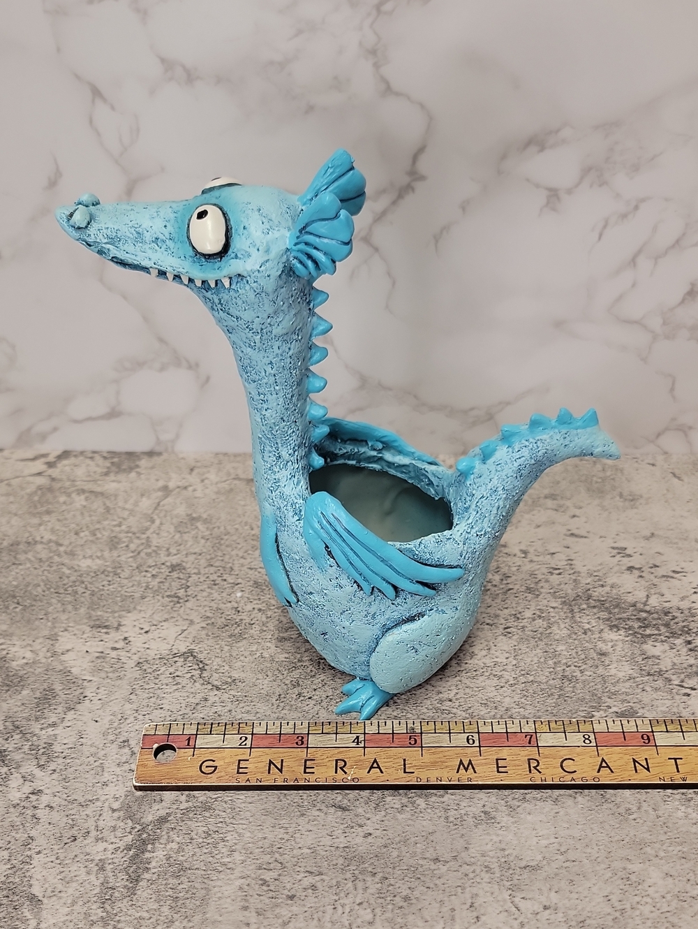Drake The Teal Dragon Planter - Picture 11 of 12